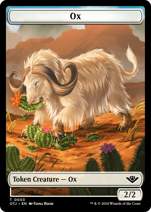 Ox // Plot Double-Sided Token [Tokens] Outlaws of Thunder Junction Tokens MTG Single Magic: The Gathering