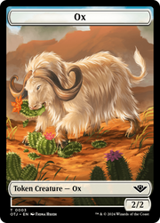 Zombie // Ox Warrior Double-Sided Token [Tokens] Outlaws of Thunder Junction Commander Tokens MTG Single Magic: The Gathering