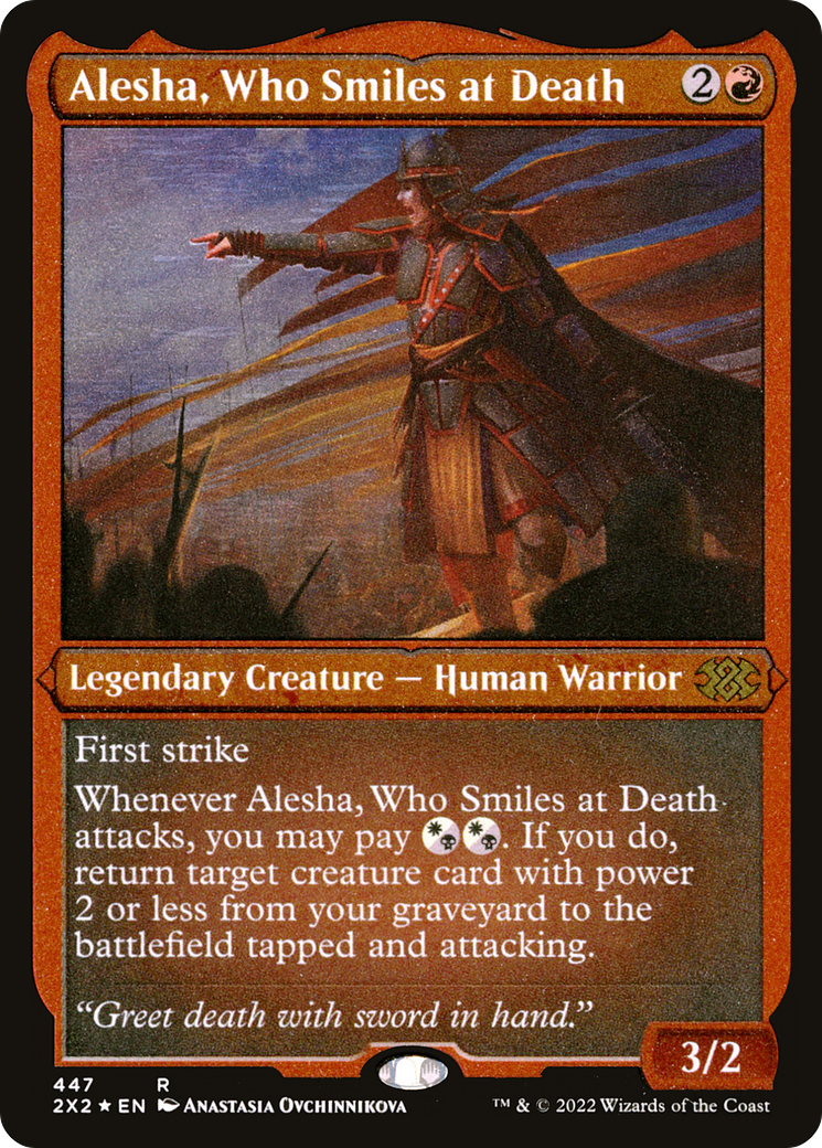 Alesha, Who Smiles at Death (Foil Etched) (2X2-447) [Double Masters 2022] Foil MTG Single Wizards of the Coast