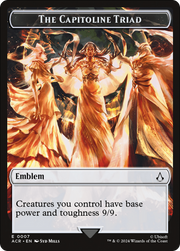 Assassin // Emblem - The Capitoline Triad Double-Sided Token [Tokens] Assassin's Creed Tokens MTG Single Magic: The Gathering