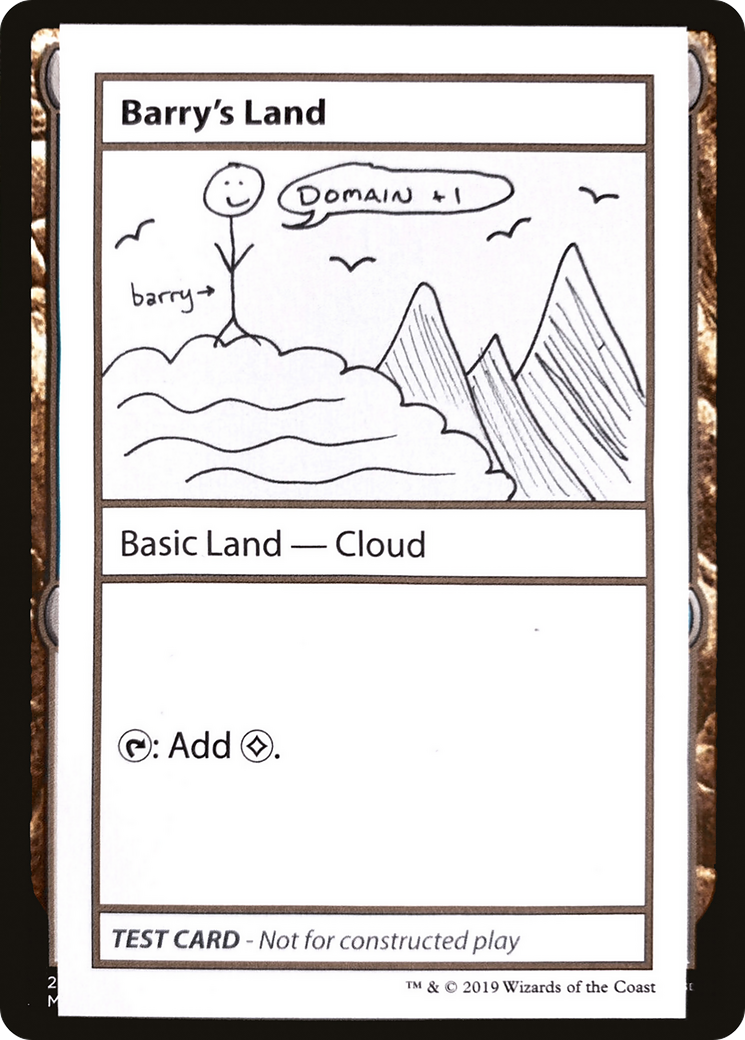 Barry's Land (No PW Symbol) (CMB1-) [Mystery Booster] Playtest Cards 2021 MTG Single Wizards of the Coast