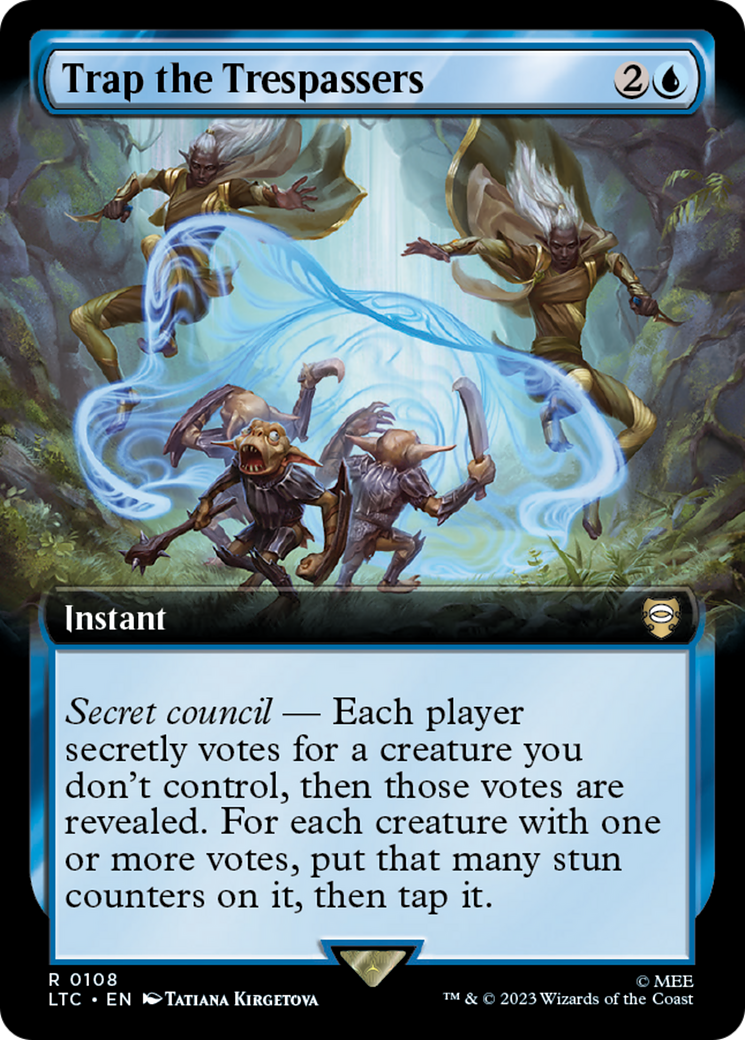 Trap the Trespassers (LTC-108) [Tales of Middle-earth Commander] (Extended Art) Foil MTG Single Wizards of the Coast