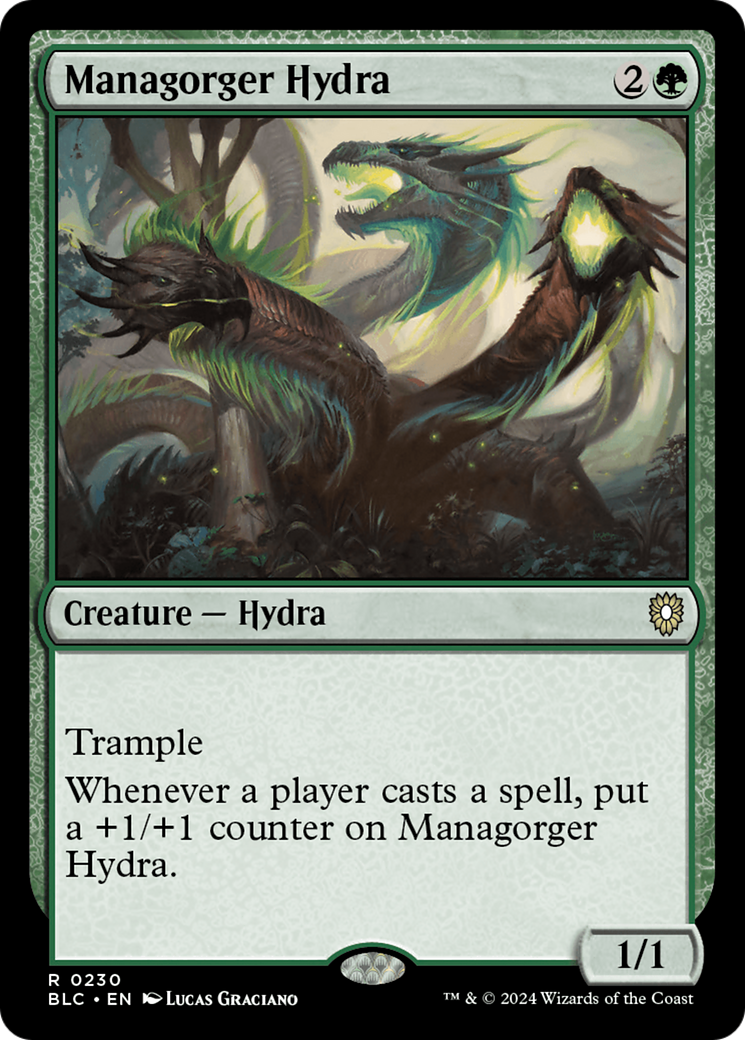 Managorger Hydra (BLC-230) [Bloomburrow Commander] MTG Single Wizards of the Coast