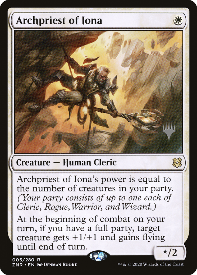 Archpriest of Iona (PPZNR-005) [Zendikar Rising Promos] MTG Single Wizards of the Coast