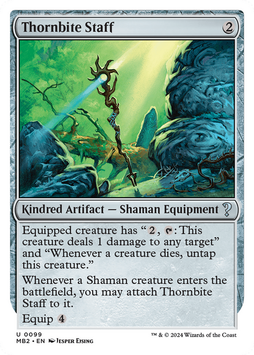 Thornbite Staff (White Border) (MB2-099) [Mystery Booster] Mystery Booster 2 MTG Single Wizards of the Coast