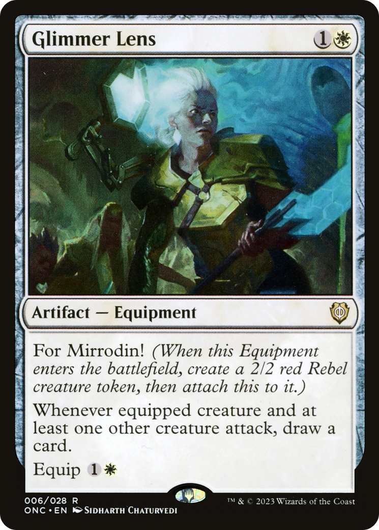 Glimmer Lens (ONC-006) [Phyrexia: All Will Be One Commander] MTG Single Wizards of the Coast