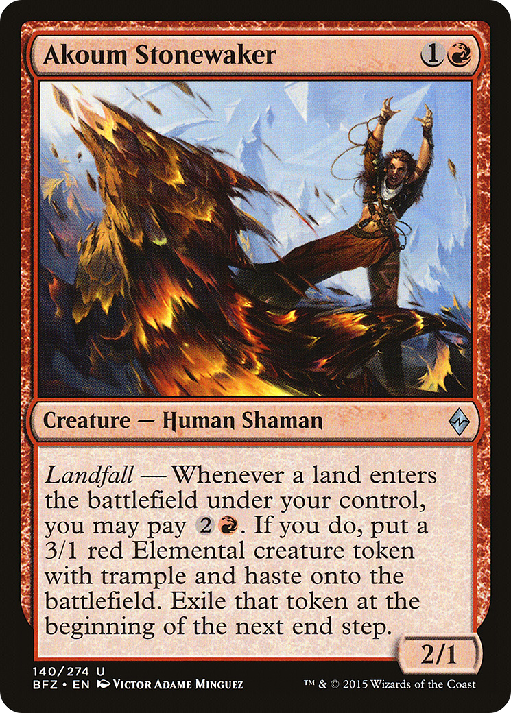 Akoum Stonewaker (BFZ-140) [Battle for Zendikar] MTG Single Wizards of the Coast