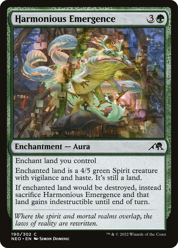 Harmonious Emergence (NEO-190) [Kamigawa: Neon Dynasty] MTG Single Wizards of the Coast