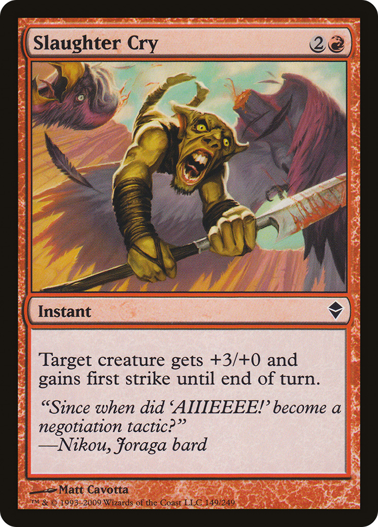 Slaughter Cry (ZEN-149) [Zendikar] MTG Single Wizards of the Coast