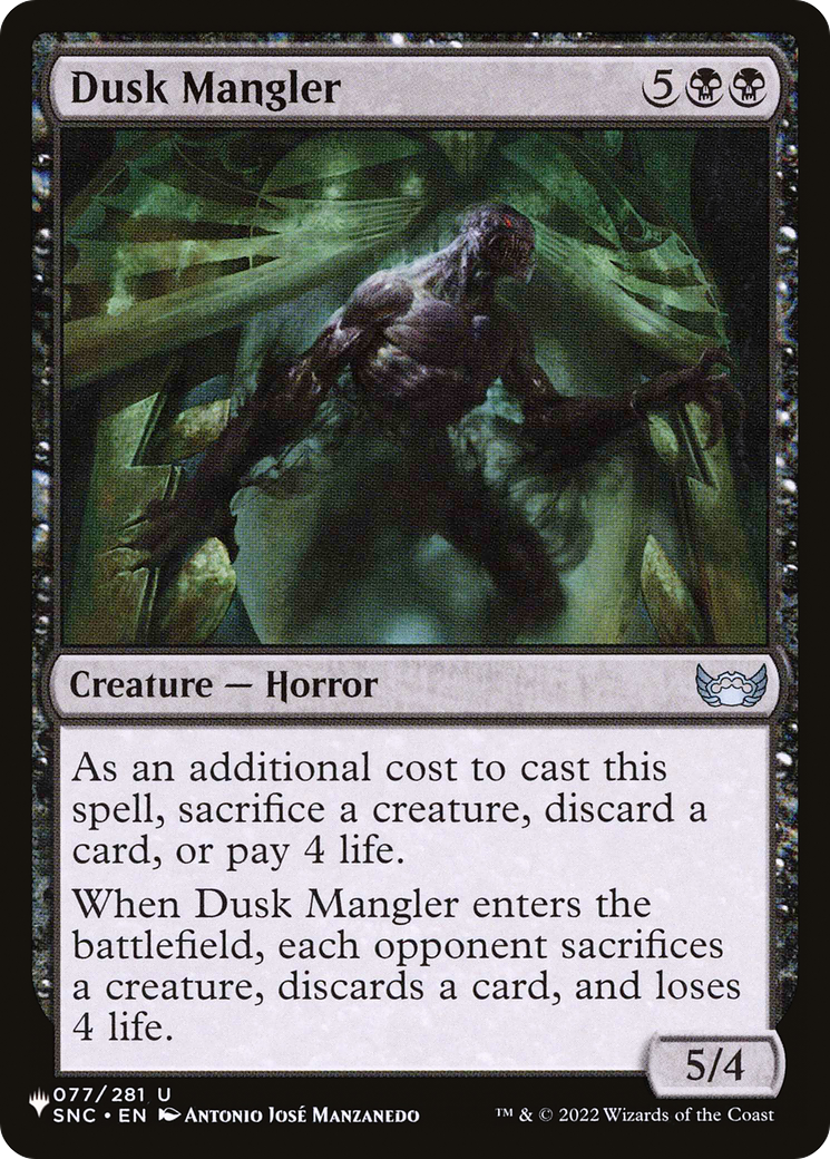 Dusk Mangler (LIST-SNC-77) [Mystery Booster] The List MTG Single Wizards of the Coast