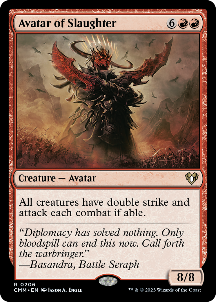 Avatar of Slaughter (CMM-206) [Commander Masters] MTG Single Wizards of the Coast