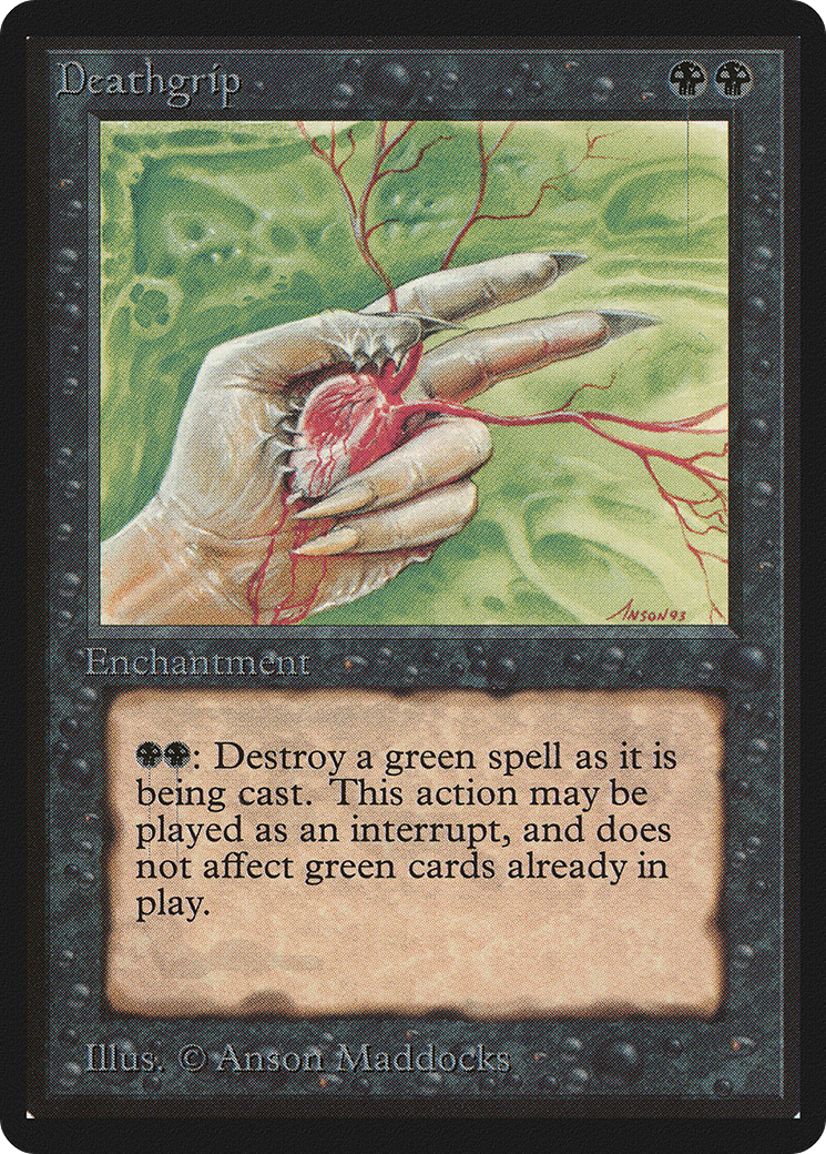 Deathgrip (LEB-) [Oldschool] Limited Edition Beta MTG Single Wizards of the Coast
