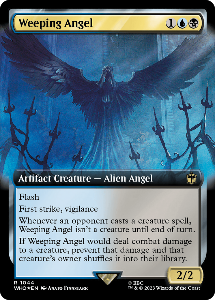 Weeping Angel (Surge Foil) (WHO-1044) [Doctor Who] (Extended Art) Foil MTG Single Wizards of the Coast