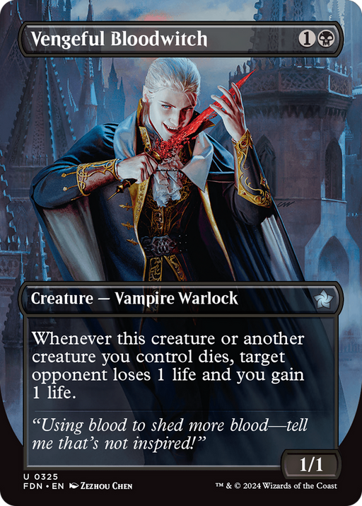 Vengeful Bloodwitch (FDN-325) [Foundations] (Borderless) MTG Single Wizards of the Coast