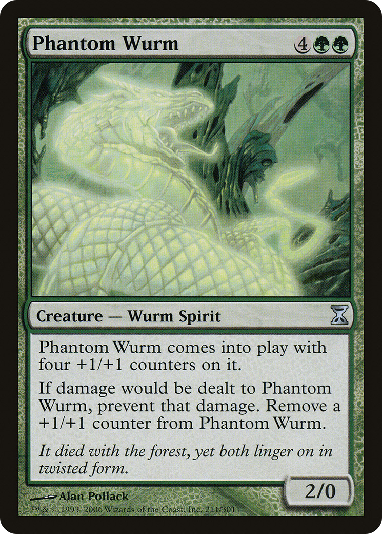 Phantom Wurm (TSP-211) [Time Spiral] MTG Single Wizards of the Coast