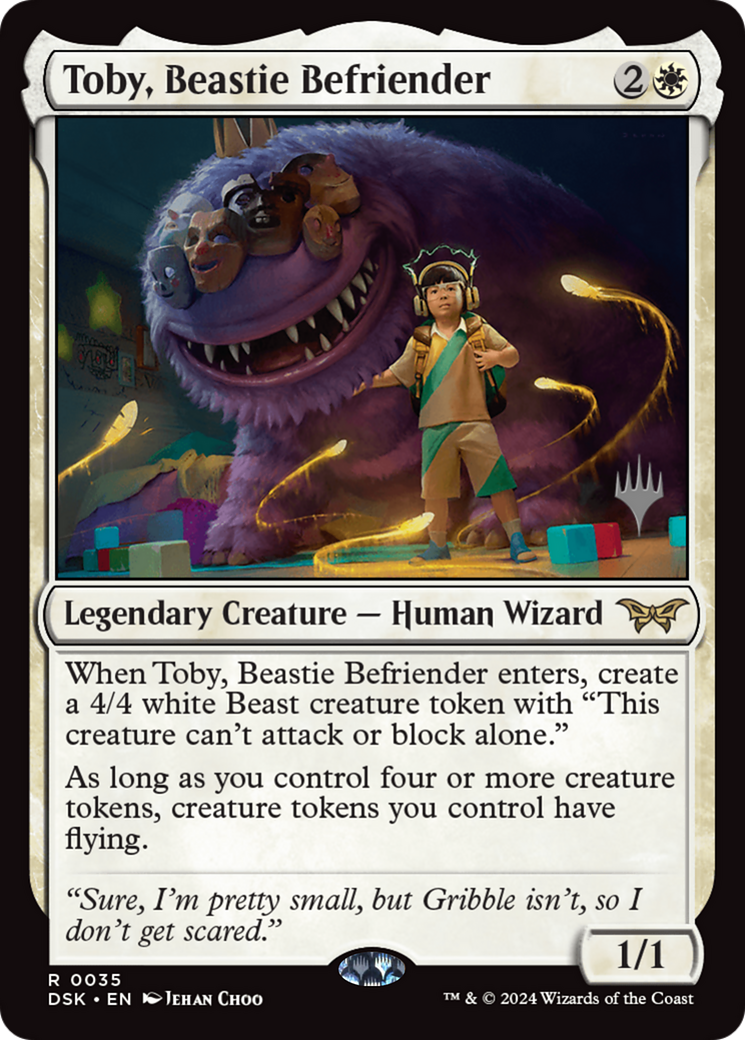 Toby, Beastie Befriender (PPDSK-035) [Duskmourn: House of Horror Promos] Foil MTG Single Wizards of the Coast