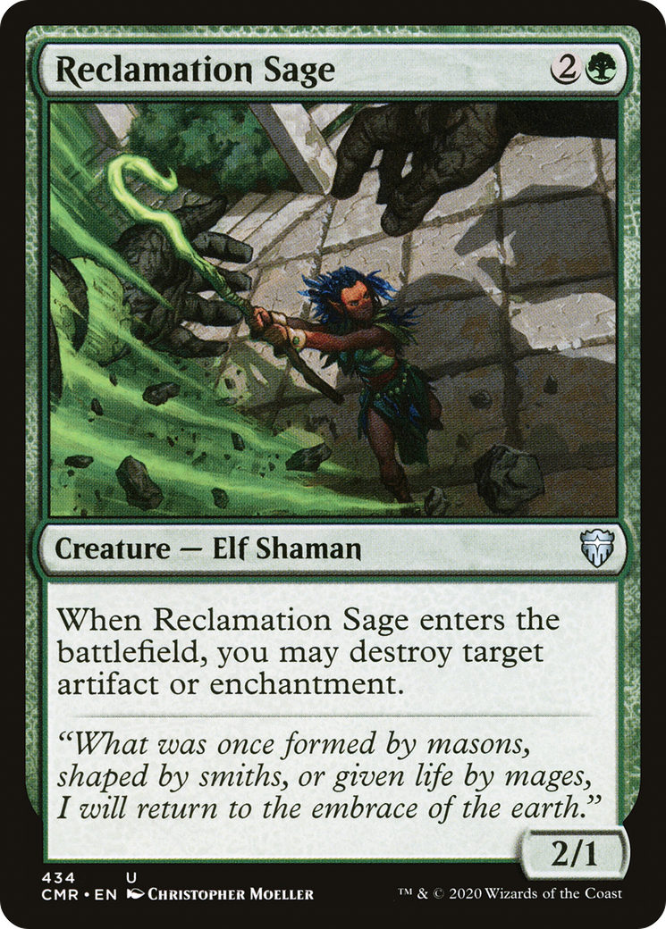 Reclamation Sage (434) (CMR-434) [Commander Legends] MTG Single Wizards of the Coast