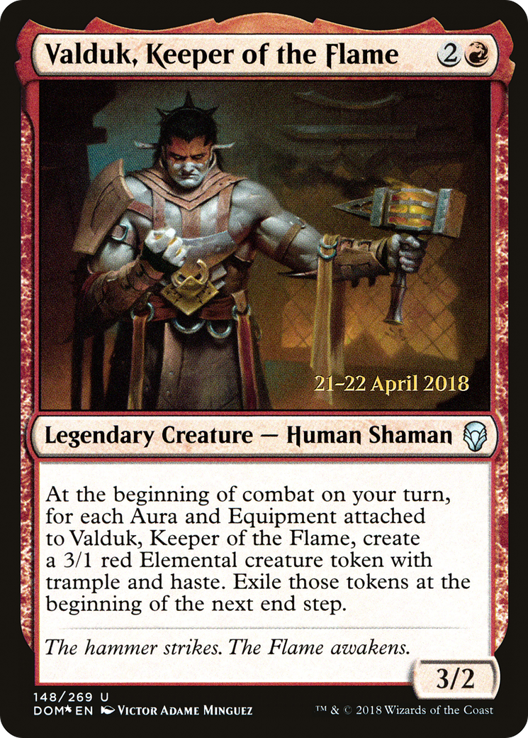 Valduk, Keeper of the Flame (PRE-148) [Dominaria Promos] Foil MTG Single Wizards of the Coast