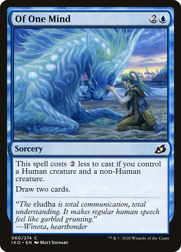 Of One Mind (IKO-060) [Ikoria: Lair of Behemoths] MTG Single Wizards of the Coast