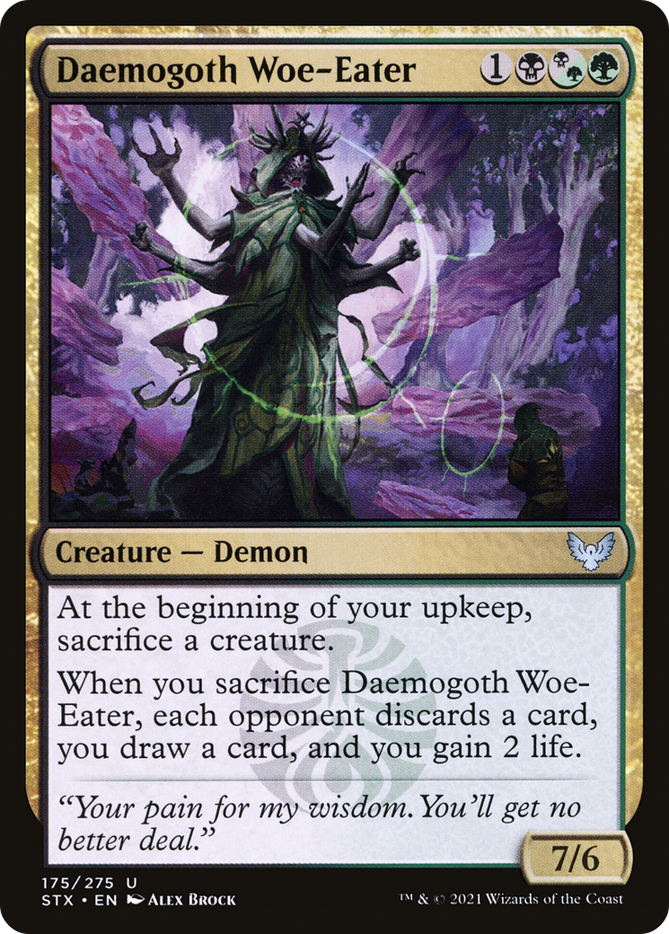 Daemogoth Woe-Eater (STX-175) [Strixhaven: School of Mages] Foil MTG Single Wizards of the Coast