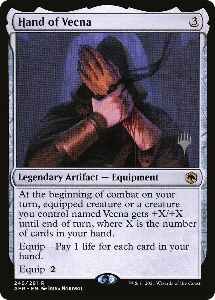 Hand of Vecna (PPAFR-246) [Adventures in the Forgotten Realms Promos] Foil MTG Single Wizards of the Coast
