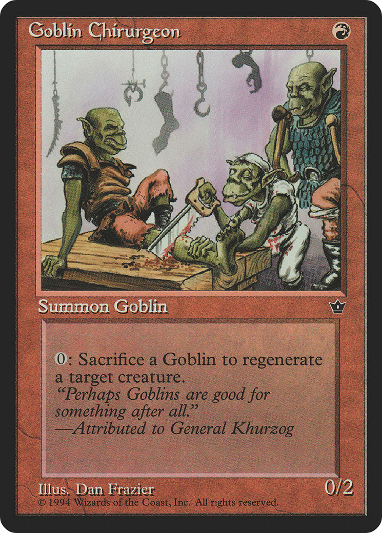 Goblin Chirurgeon (FEM-54C) [Fallen Empires] MTG Single Wizards of the Coast
