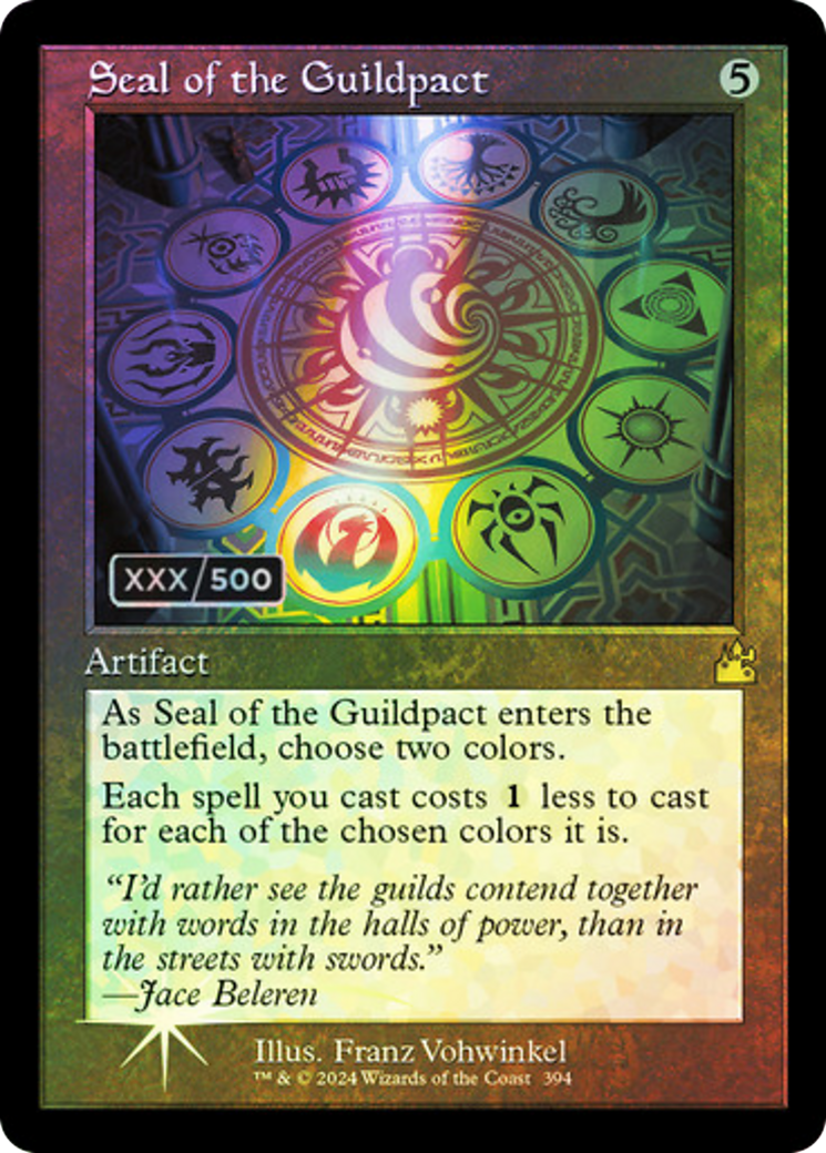 Seal of the Guildpact (Serial Numbered) (RVR-394) [Ravnica Remastered] Foil MTG Single Wizards of the Coast
