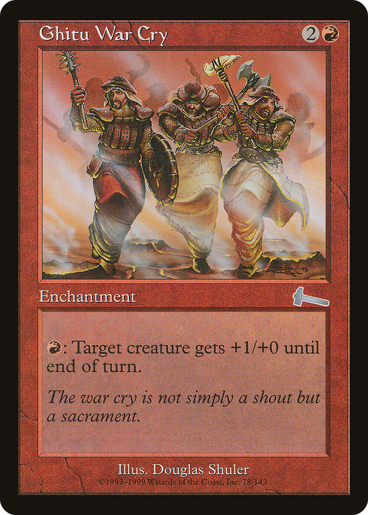 Ghitu War Cry (ULG-078) [Urza's Legacy] Foil MTG Single Wizards of the Coast