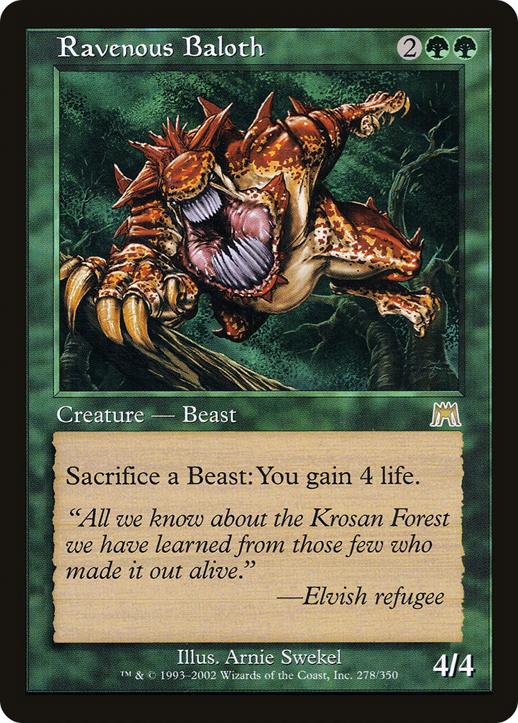 Ravenous Baloth (ONS-278) [Onslaught] Foil MTG Single Wizards of the Coast
