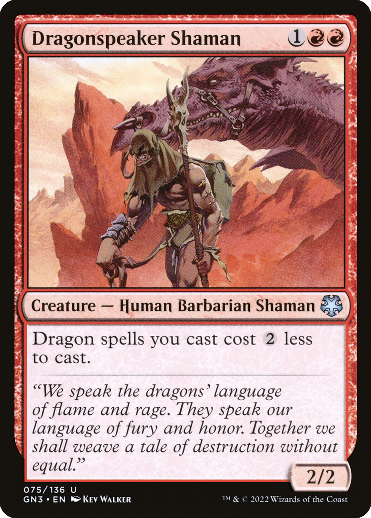 Dragonspeaker Shaman (GN3-075) [Misc] Game Night: Free-for-All MTG Single Wizards of the Coast