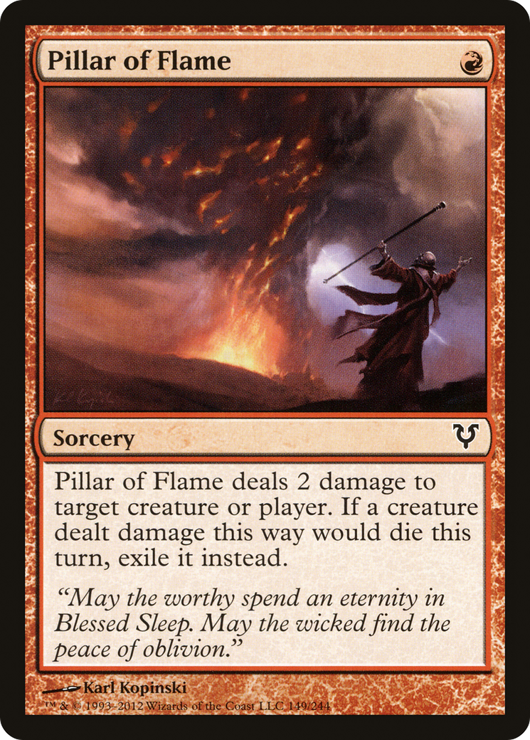 Pillar of Flame (AVR-149) [Avacyn Restored] Foil MTG Single Wizards of the Coast