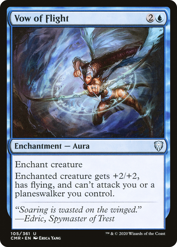 Vow of Flight (CMR-105) [Commander Legends] Foil MTG Single Wizards of the Coast