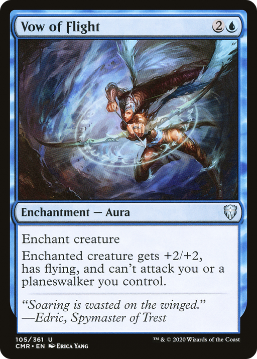 Vow of Flight (CMR-105) [Commander Legends] Foil MTG Single Wizards of the Coast