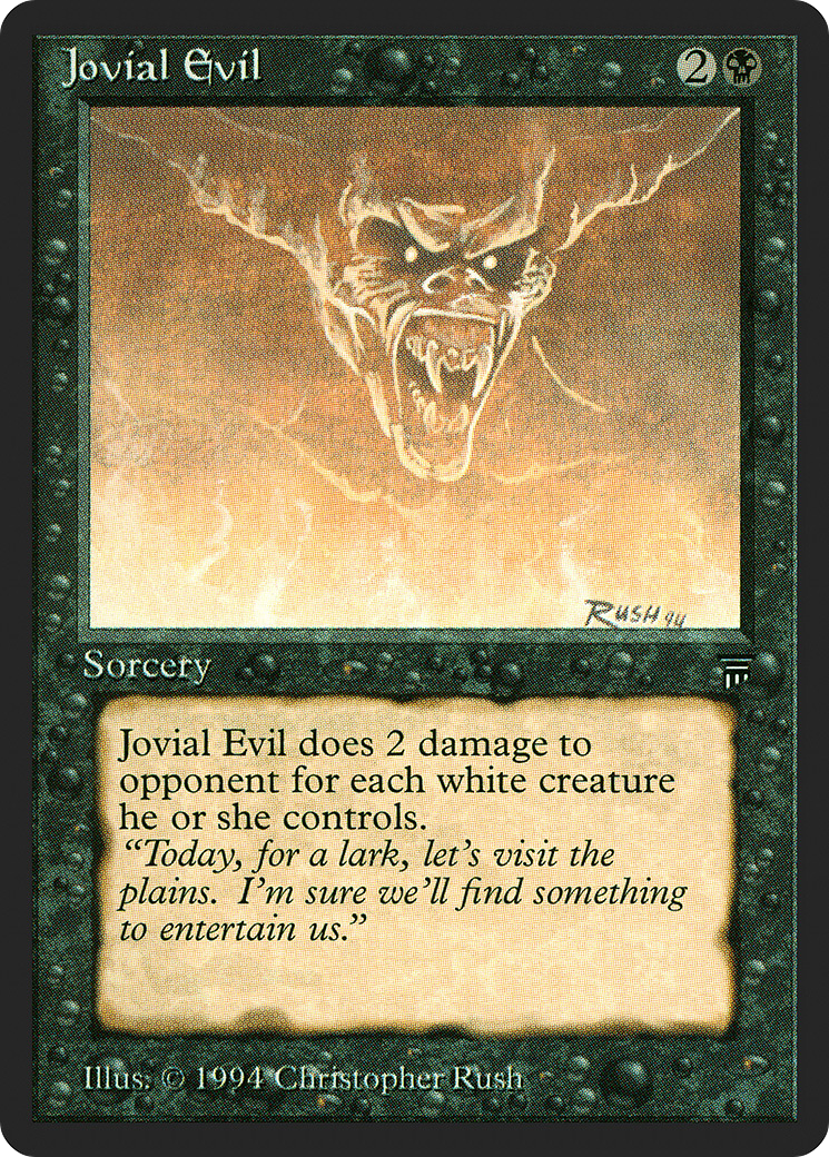 Jovial Evil (LEG-) [Oldschool] Legends MTG Single Wizards of the Coast