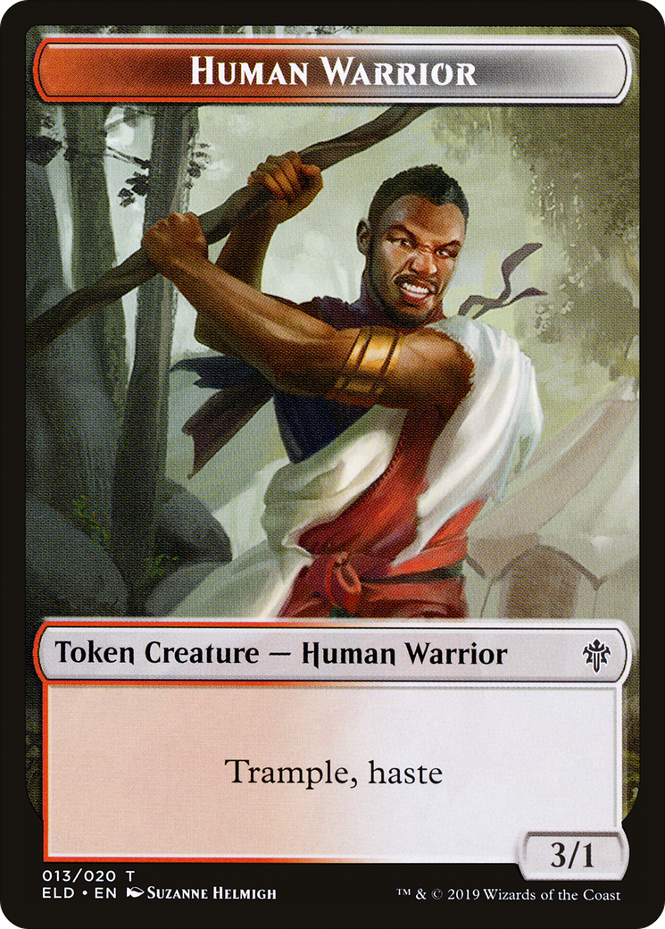 Human Warrior (TELD-013) [Tokens] Throne of Eldraine Tokens MTG Single Wizards of the Coast