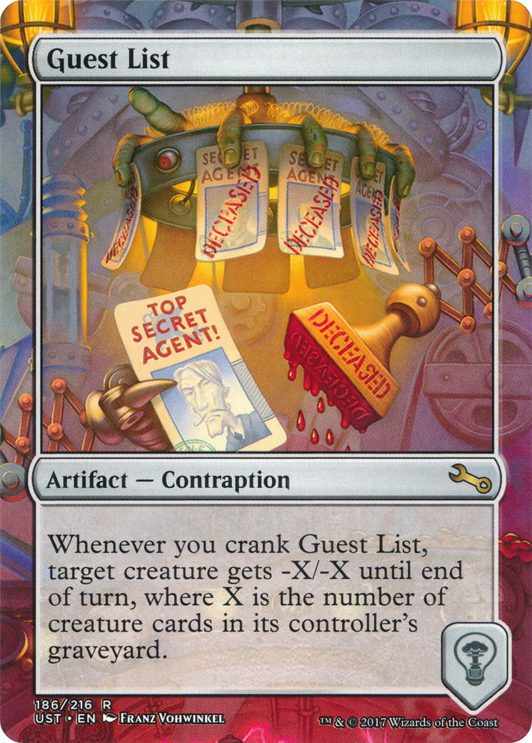Guest List (UST-186) [Unstable] (Borderless) MTG Single Wizards of the Coast