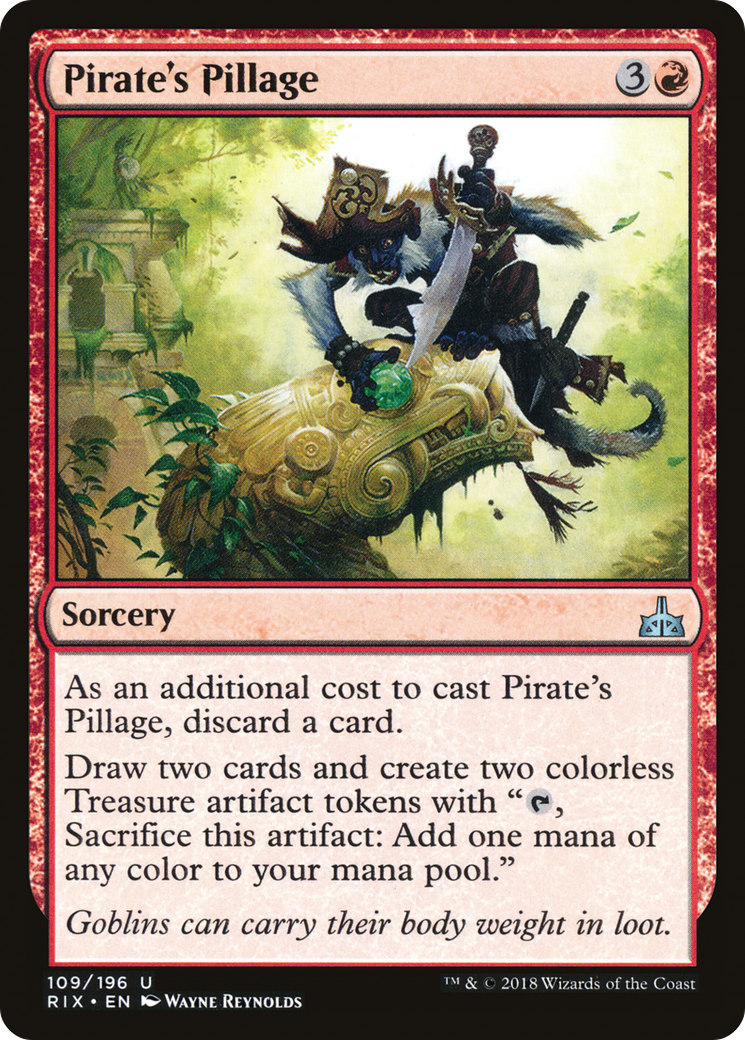Pirate's Pillage (RIX-109) [Rivals of Ixalan] Foil MTG Single Wizards of the Coast