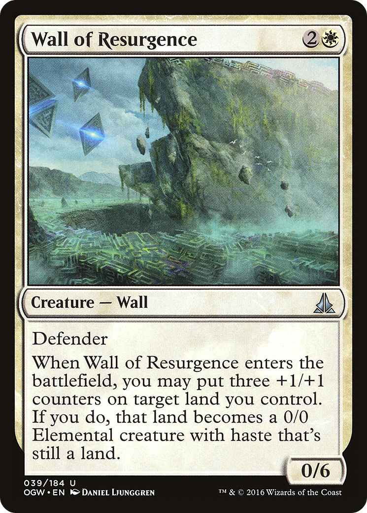 Wall of Resurgence (OGW-039) [Oath of the Gatewatch] Foil MTG Single Wizards of the Coast