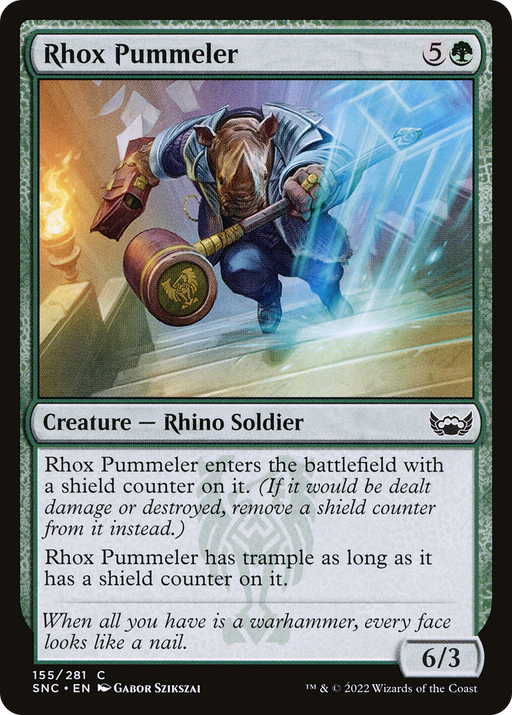 Rhox Pummeler (SNC-155) [Streets of New Capenna] Foil MTG Single Wizards of the Coast