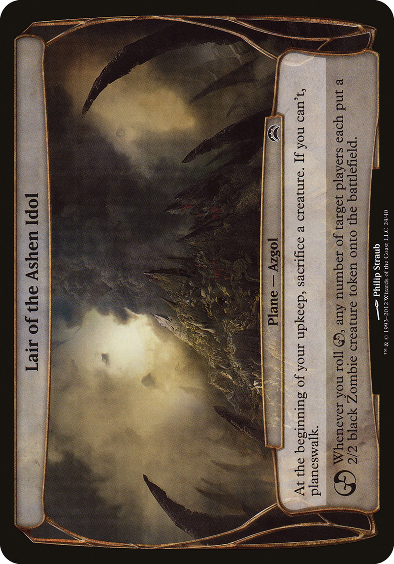 Lair of the Ashen Idol (Planechase 2012) (OVER-024) [Oversized] Planechase 2012 Planes MTG Single Wizards of the Coast