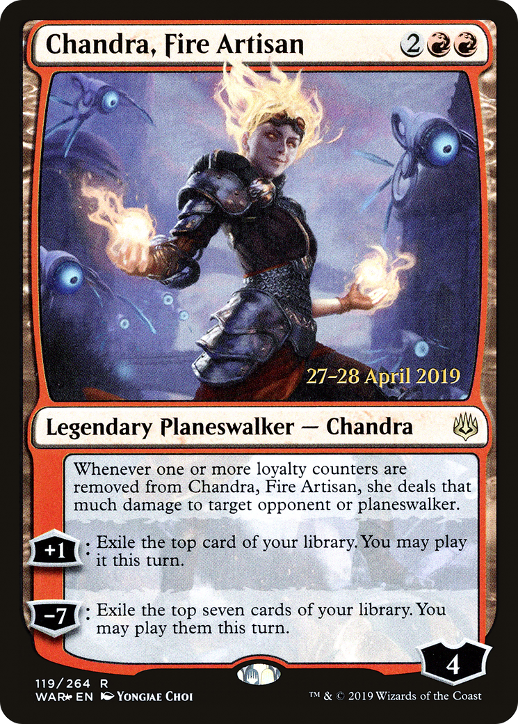 Chandra, Fire Artisan (PRE-119) [War of the Spark Promos] Foil MTG Single Wizards of the Coast