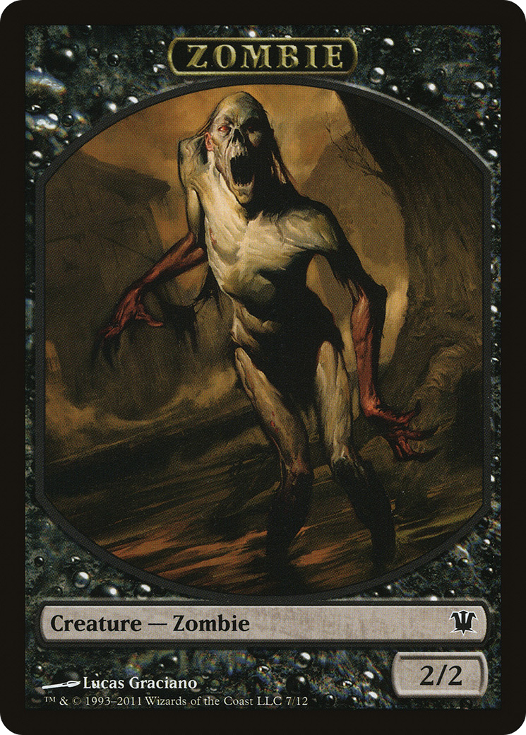Zombie Token (7) (ISD-007) [Tokens] Innistrad Tokens MTG Single Wizards of the Coast