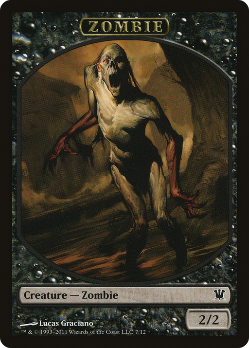 Zombie Token (7) (ISD-007) [Tokens] Innistrad Tokens MTG Single Wizards of the Coast