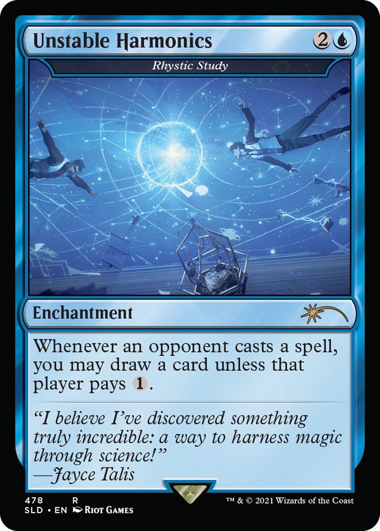 Unstable Harmonics - Rhystic Study (SLD-478) [Secret Lair] Drop MTG Single Wizards of the Coast