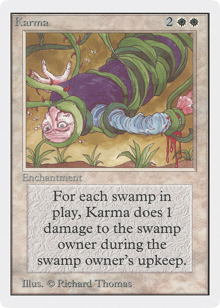 Karma (2ED-027) [Oldschool] Unlimited Edition MTG Single Wizards of the Coast