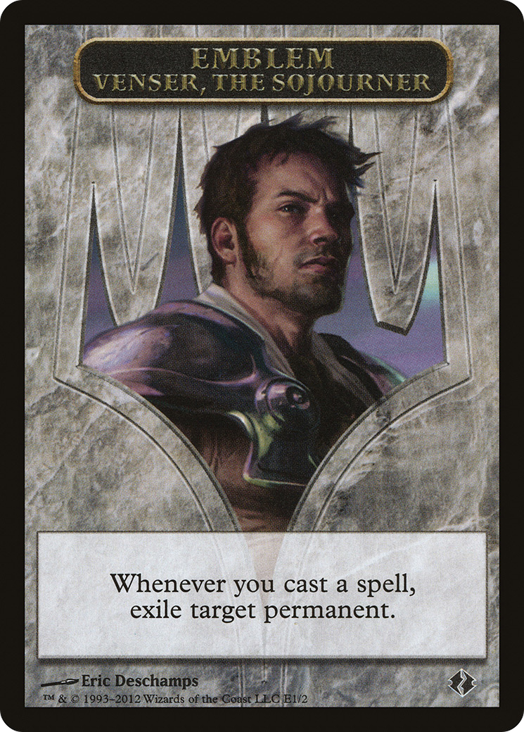 Emblem - Venser, the Sojourner (DDI-0E1) [Misc] Duel Decks: Venser vs. Koth Tokens MTG Single Wizards of the Coast