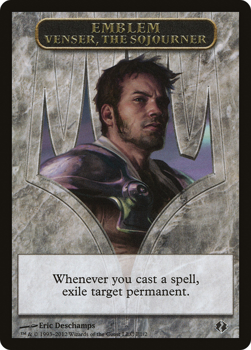 Emblem - Venser, the Sojourner (DDI-0E1) [Misc] Duel Decks: Venser vs. Koth Tokens MTG Single Wizards of the Coast
