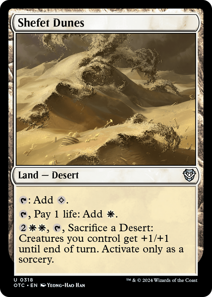 Shefet Dunes (OTC-318) [Outlaws of Thunder Junction Commander] MTG Single Wizards of the Coast