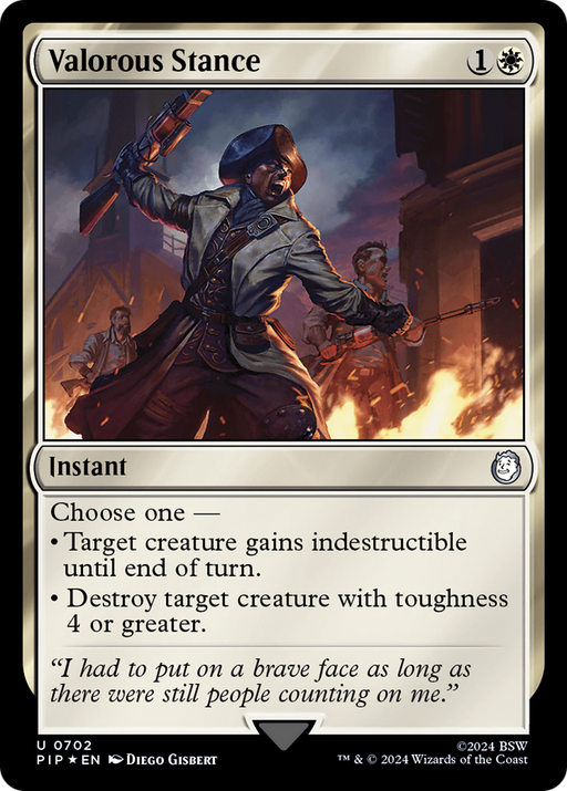 Valorous Stance (Surge Foil) (PIP-702) [Fallout] Foil MTG Single Wizards of the Coast