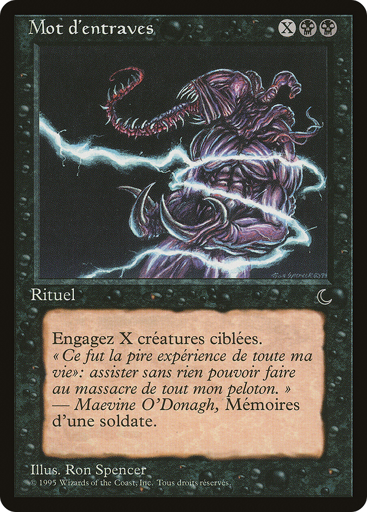 Word of Binding (French) - "Mot d'entraves" (REN-) [Renaissance] MTG Single Wizards of the Coast